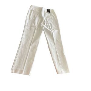 JM COLLECTION WHITE TUMMY CONTROL PANTS SIZE M-S